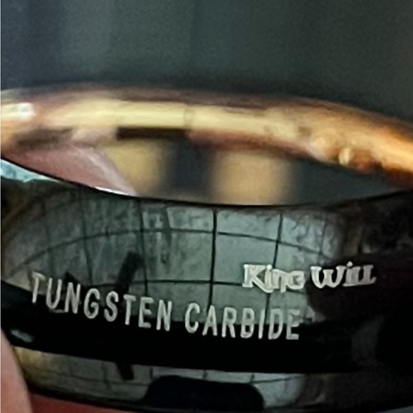 King Will  Gold And Black Plated Tungsten Carbide 8mm Ring Size 10 New - Picture 2 of 16